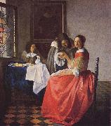 Johannes Vermeer The Girl with a Wine Glass, oil painting on canvas